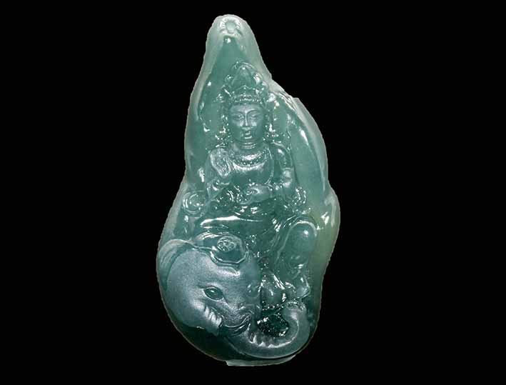 玉雕大师段艳巡作品普贤菩萨8