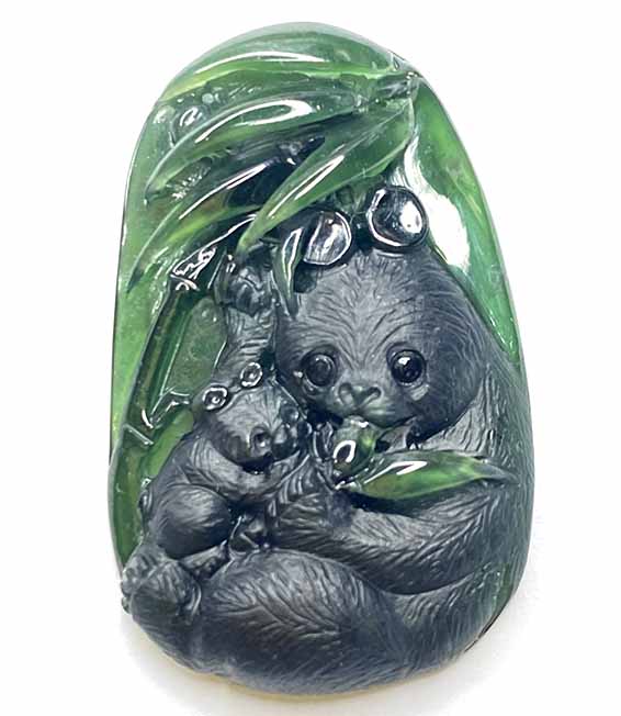 玉雕大师苏应华作品熊猫17