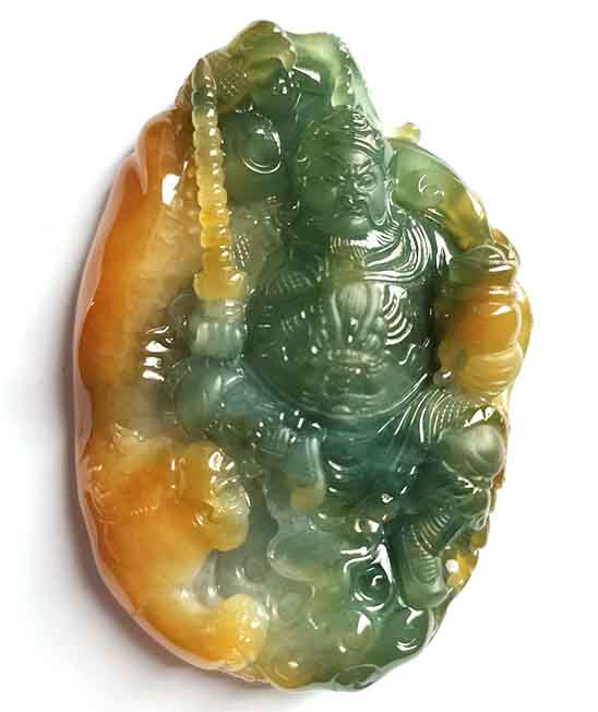 玉雕大师林国扬作品赵公明2